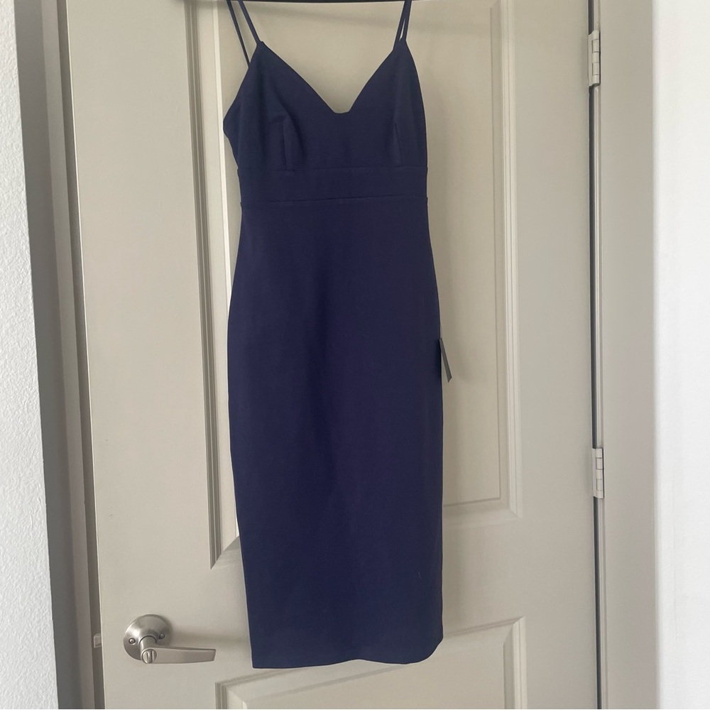Lulu's Blue Spaghetti Strap Sheath Dress